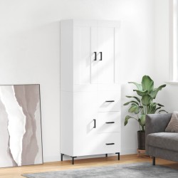 Highboard Weiß 69,5x34x180 cm Holzwerkstoff