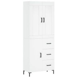 Highboard Weiß 69,5x34x180 cm Holzwerkstoff