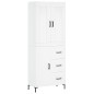 Highboard Weiß 69,5x34x180 cm Holzwerkstoff Highboard Weiß 69,5x34x180 cm Holzwerkstoff