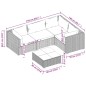 vidaXL 5-tlg. Garten-Lounge-Set mit Kissen Poly Rattan Grau vidaXL 5-tlg. Garten-Lounge-Set mit Kissen Poly Rattan Grau
