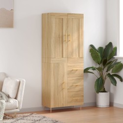 Highboard Sonoma-Eiche 69,5x34x180 cm Holzwerkstoff