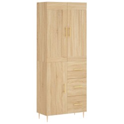 Highboard Sonoma-Eiche 69,5x34x180 cm Holzwerkstoff