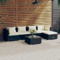vidaXL 6-tlg. Garten-Lounge-Set mit Kissen Poly Rattan Schwarz vidaXL 6-tlg. Garten-Lounge-Set mit Kissen Poly Rattan Schwarz
