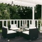 vidaXL 5-tlg. Garten-Lounge-Set mit Kissen Poly Rattan Schwarz vidaXL 5-tlg. Garten-Lounge-Set mit Kissen Poly Rattan Schwarz