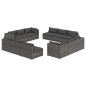 vidaXL 12-tlg. Garten-Lounge-Set mit Kissen Poly Rattan Grau vidaXL 12-tlg. Garten-Lounge-Set mit Kissen Poly Rattan Grau