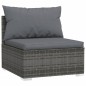 vidaXL 12-tlg. Garten-Lounge-Set mit Kissen Poly Rattan Grau vidaXL 12-tlg. Garten-Lounge-Set mit Kissen Poly Rattan Grau