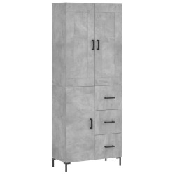 vidaXL Highboard Betongrau 69,5x34x180 cm Holzwerkstoff