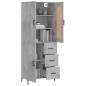 vidaXL Highboard Betongrau 69,5x34x180 cm Holzwerkstoff vidaXL Highboard Betongrau 69,5x34x180 cm Holzwerkstoff