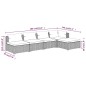 vidaXL 5-tlg. Garten-Lounge-Set mit Kissen Poly Rattan Grau vidaXL 5-tlg. Garten-Lounge-Set mit Kissen Poly Rattan Grau