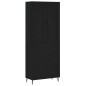 vidaXL Highboard Schwarz 69,5x34x180 cm Holzwerkstoff vidaXL Highboard Schwarz 69,5x34x180 cm Holzwerkstoff