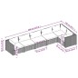 vidaXL 6-tlg. Garten-Lounge-Set mit Kissen Poly Rattan Grau vidaXL 6-tlg. Garten-Lounge-Set mit Kissen Poly Rattan Grau
