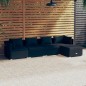 vidaXL 5-tlg. Garten-Lounge-Set mit Kissen Poly Rattan Schwarz vidaXL 5-tlg. Garten-Lounge-Set mit Kissen Poly Rattan Schwarz