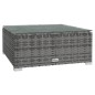 vidaXL 6-tlg. Garten-Lounge-Set mit Kissen Poly Rattan Grau vidaXL 6-tlg. Garten-Lounge-Set mit Kissen Poly Rattan Grau
