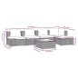 vidaXL 6-tlg. Garten-Lounge-Set mit Kissen Poly Rattan Grau vidaXL 6-tlg. Garten-Lounge-Set mit Kissen Poly Rattan Grau