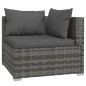 vidaXL 4-tlg. Garten-Lounge-Set mit Kissen Poly Rattan Grau vidaXL 4-tlg. Garten-Lounge-Set mit Kissen Poly Rattan Grau