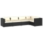 vidaXL 5-tlg. Garten-Lounge-Set mit Kissen Poly Rattan Schwarz vidaXL 5-tlg. Garten-Lounge-Set mit Kissen Poly Rattan Schwarz