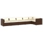 vidaXL 6-tlg. Garten-Lounge-Set mit Kissen Poly Rattan Braun vidaXL 6-tlg. Garten-Lounge-Set mit Kissen Poly Rattan Braun