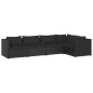 vidaXL 5-tlg. Garten-Lounge-Set mit Kissen Poly Rattan Schwarz vidaXL 5-tlg. Garten-Lounge-Set mit Kissen Poly Rattan Schwarz