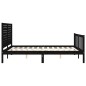 Massivholzbett mit Kopfteil Schwarz 160x200 cm Massivholzbett mit Kopfteil Schwarz 160x200 cm