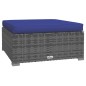 vidaXL 5-tlg. Garten-Lounge-Set mit Kissen Poly Rattan Grau vidaXL 5-tlg. Garten-Lounge-Set mit Kissen Poly Rattan Grau