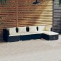 vidaXL 5-tlg. Garten-Lounge-Set mit Kissen Poly Rattan Schwarz vidaXL 5-tlg. Garten-Lounge-Set mit Kissen Poly Rattan Schwarz