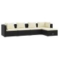 vidaXL 5-tlg. Garten-Lounge-Set mit Kissen Poly Rattan Schwarz vidaXL 5-tlg. Garten-Lounge-Set mit Kissen Poly Rattan Schwarz