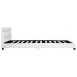 Bettgestell mit LED Weiß Kunstleder 140x200 cm Bettgestell mit LED Weiß Kunstleder 140x200 cm