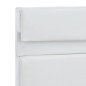 Bettgestell mit LED Weiß Kunstleder 140x200 cm Bettgestell mit LED Weiß Kunstleder 140x200 cm