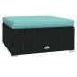 vidaXL 5-tlg. Garten-Lounge-Set mit Kissen Poly Rattan Schwarz vidaXL 5-tlg. Garten-Lounge-Set mit Kissen Poly Rattan Schwarz