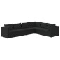 vidaXL 6-tlg. Garten-Lounge-Set mit Kissen Poly Rattan Schwarz vidaXL 6-tlg. Garten-Lounge-Set mit Kissen Poly Rattan Schwarz
