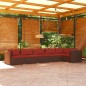 vidaXL 6-tlg. Garten-Lounge-Set mit Kissen Poly Rattan Braun vidaXL 6-tlg. Garten-Lounge-Set mit Kissen Poly Rattan Braun