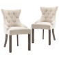 vidaXL Esszimmerstühle 2 Stk. Beige Stoff vidaXL Esszimmerstühle 2 Stk. Beige Stoff