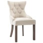 vidaXL Esszimmerstühle 2 Stk. Beige Stoff vidaXL Esszimmerstühle 2 Stk. Beige Stoff