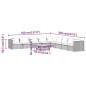 vidaXL 10-tlg. Garten-Lounge-Set mit Kissen Poly Rattan Braun vidaXL 10-tlg. Garten-Lounge-Set mit Kissen Poly Rattan Braun