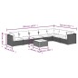 vidaXL 8-tlg. Garten-Lounge-Set mit Kissen Poly Rattan Schwarz vidaXL 8-tlg. Garten-Lounge-Set mit Kissen Poly Rattan Schwarz