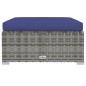 vidaXL 6-tlg. Garten-Lounge-Set mit Kissen Poly Rattan Grau vidaXL 6-tlg. Garten-Lounge-Set mit Kissen Poly Rattan Grau