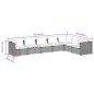 vidaXL 7-tlg. Garten-Lounge-Set mit Kissen Poly Rattan Grau vidaXL 7-tlg. Garten-Lounge-Set mit Kissen Poly Rattan Grau