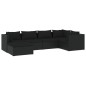 vidaXL 6-tlg. Garten-Lounge-Set mit Kissen Poly Rattan Schwarz vidaXL 6-tlg. Garten-Lounge-Set mit Kissen Poly Rattan Schwarz