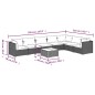 vidaXL 8-tlg. Garten-Lounge-Set mit Kissen Poly Rattan Schwarz vidaXL 8-tlg. Garten-Lounge-Set mit Kissen Poly Rattan Schwarz