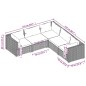 vidaXL 5-tlg. Garten-Lounge-Set mit Kissen Poly Rattan Grau vidaXL 5-tlg. Garten-Lounge-Set mit Kissen Poly Rattan Grau