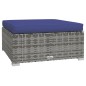 vidaXL 7-tlg. Garten-Lounge-Set mit Kissen Poly Rattan Grau vidaXL 7-tlg. Garten-Lounge-Set mit Kissen Poly Rattan Grau