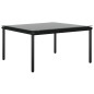 6-tlg. Garten-Lounge-Set mit Auflagen Schwarz PVC 6-tlg. Garten-Lounge-Set mit Auflagen Schwarz PVC