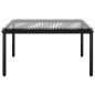 6-tlg. Garten-Lounge-Set mit Auflagen Schwarz PVC 6-tlg. Garten-Lounge-Set mit Auflagen Schwarz PVC