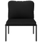 6-tlg. Garten-Lounge-Set mit Auflagen Schwarz PVC 6-tlg. Garten-Lounge-Set mit Auflagen Schwarz PVC