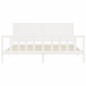 vidaXL Massivholzbett mit Kopfteil Weiß 200x200 cm vidaXL Massivholzbett mit Kopfteil Weiß 200x200 cm