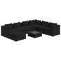 vidaXL 8-tlg. Garten-Lounge-Set mit Kissen Poly Rattan Schwarz vidaXL 8-tlg. Garten-Lounge-Set mit Kissen Poly Rattan Schwarz