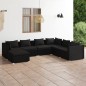 vidaXL 7-tlg. Garten-Lounge-Set mit Kissen Poly Rattan Schwarz vidaXL 7-tlg. Garten-Lounge-Set mit Kissen Poly Rattan Schwarz