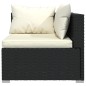 vidaXL 8-tlg. Garten-Lounge-Set mit Kissen Poly Rattan Schwarz vidaXL 8-tlg. Garten-Lounge-Set mit Kissen Poly Rattan Schwarz
