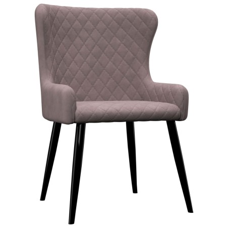 Esszimmerstühle 2 Stk. Rosa Samt