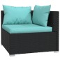 vidaXL 7-tlg. Garten-Lounge-Set mit Kissen Poly Rattan Schwarz vidaXL 7-tlg. Garten-Lounge-Set mit Kissen Poly Rattan Schwarz